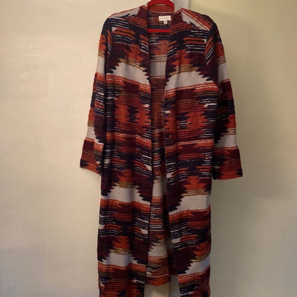 Lucky Brand Long Gorgeous CottonStretch Cardigan Coat New With Tags
